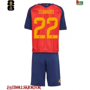 Spanien Pau Cubarsi #22 Hemmakläder Barn VM 2026 Kortärmad (+ Korta byxor)